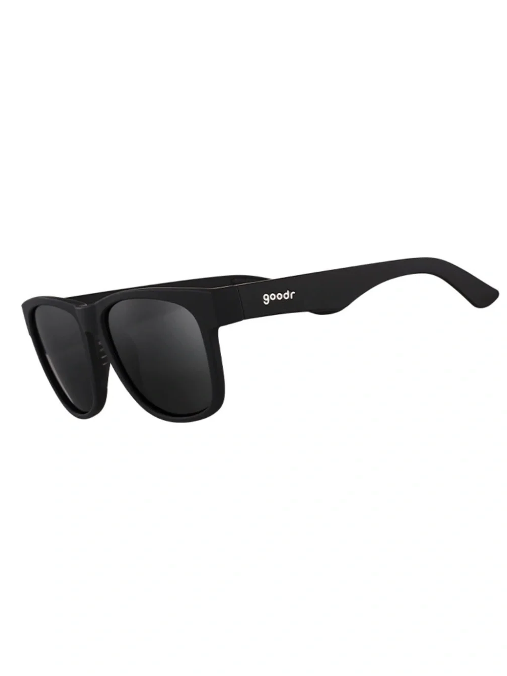 goodr Hooked on Onyx Classic Black Polarized Sunglasses, Large Fit, Unisex